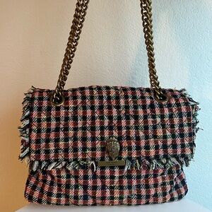 KURT GEIGER NWOT LARGE Tweed Chain Shoulder Bag